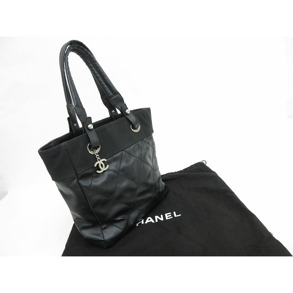 CHANEL Paris Biarritz Tote Bag PM Black - Picture 11 of 11